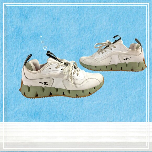 Reebok Zig Dynamica 4 Running Women's Sneakers White/Green Size 7.5 30106WWKV - Picture 12 of 12
